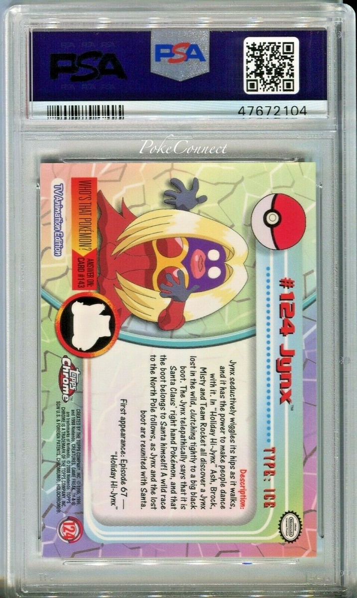 PSA 10 GEM MINT Pokemon JYNX 2000 Topps Chrome Series 2 #124 | eBay
