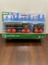Brio World - 33697 Speedy Bullet Train - Engaging 2-Piece Wooden Toy Train Set