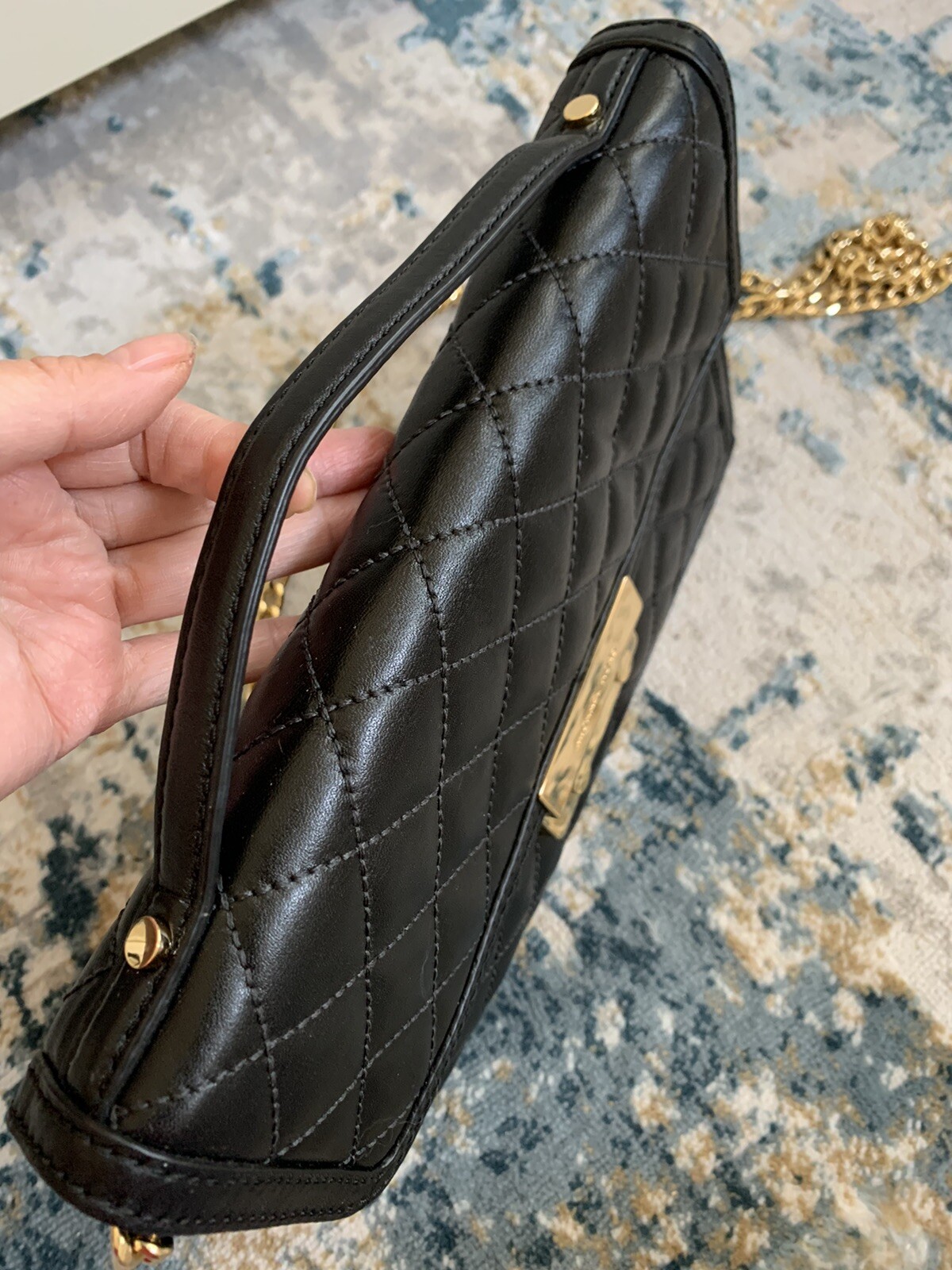 NWT Michael Kors Quilted Leather Sloan Large Messenger Crossbody Bag ~black thumbnail 3