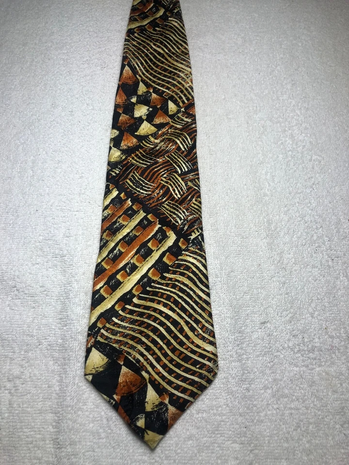 MARCO POLO HOMBRE CORBATA NARANJA AMARILLO NEGRO 4 X 58 Foto 2 de 4