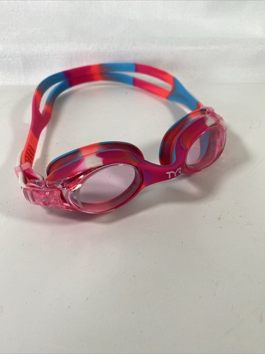 TYR Tie Dye Kids Youth Goggles Green/Blue Swim Swimming EUC - Picture 2 of 13