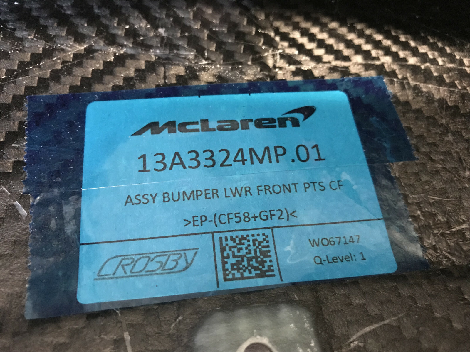 MCLAREN 570GT CARBON FIBER BUMPER SPLITTER NEW OEM 13A3324MP