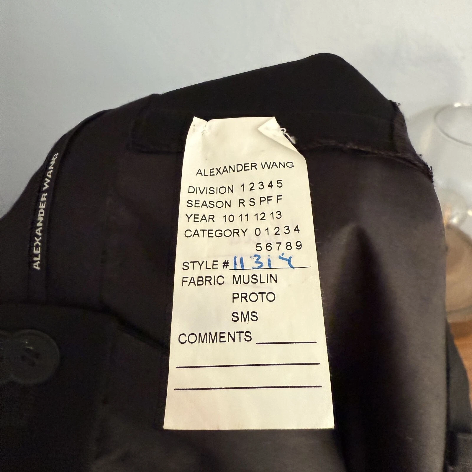 Alexander Wang pantalone abito pantalone dritto slim piatto davanti taglia 6