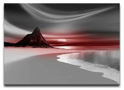 Earl Red Grey 6 Sizes Canvas Ready To Hang Wall Art Living Room Bedroom Office Ebay