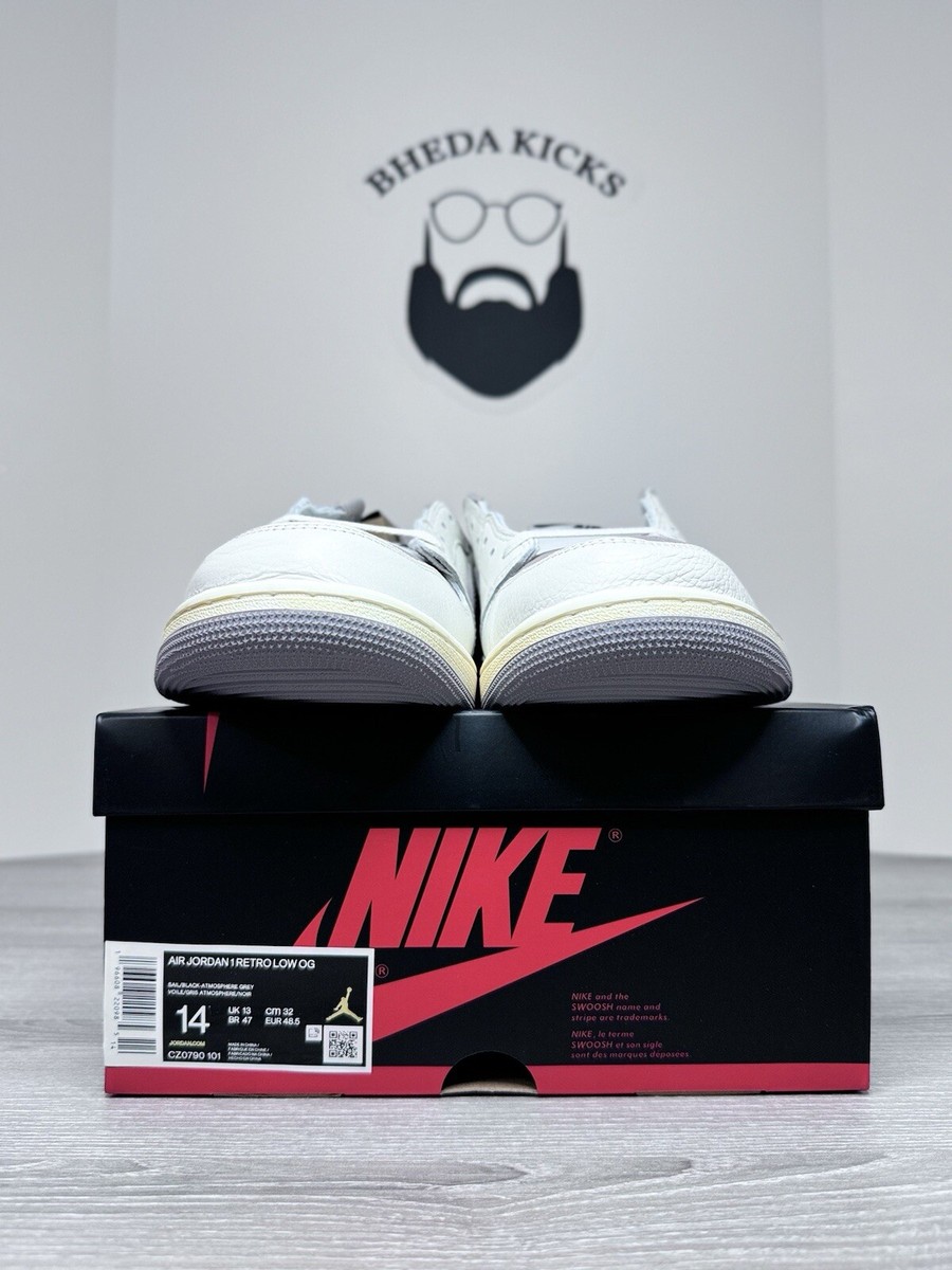 Size 14 - Air Jordan 1 Retro OG Low Atmosphere Grey CZ0790