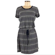 Olive & Oak Navy Stripe Drawstring Jersey Soft Dress Size S