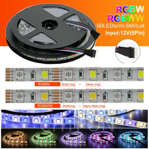 LED Strip 5050 DC12V 60LEDs/m Flexible LED Light RGB RGBW 5050 LED Strip 300LEDs - Picture 4 of 9