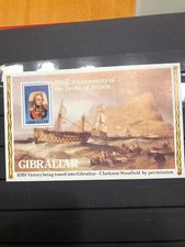 Gibraltar Block 7 postfrisch 175 Todestag Lord Nelson HMS Victory sehr schöner B
