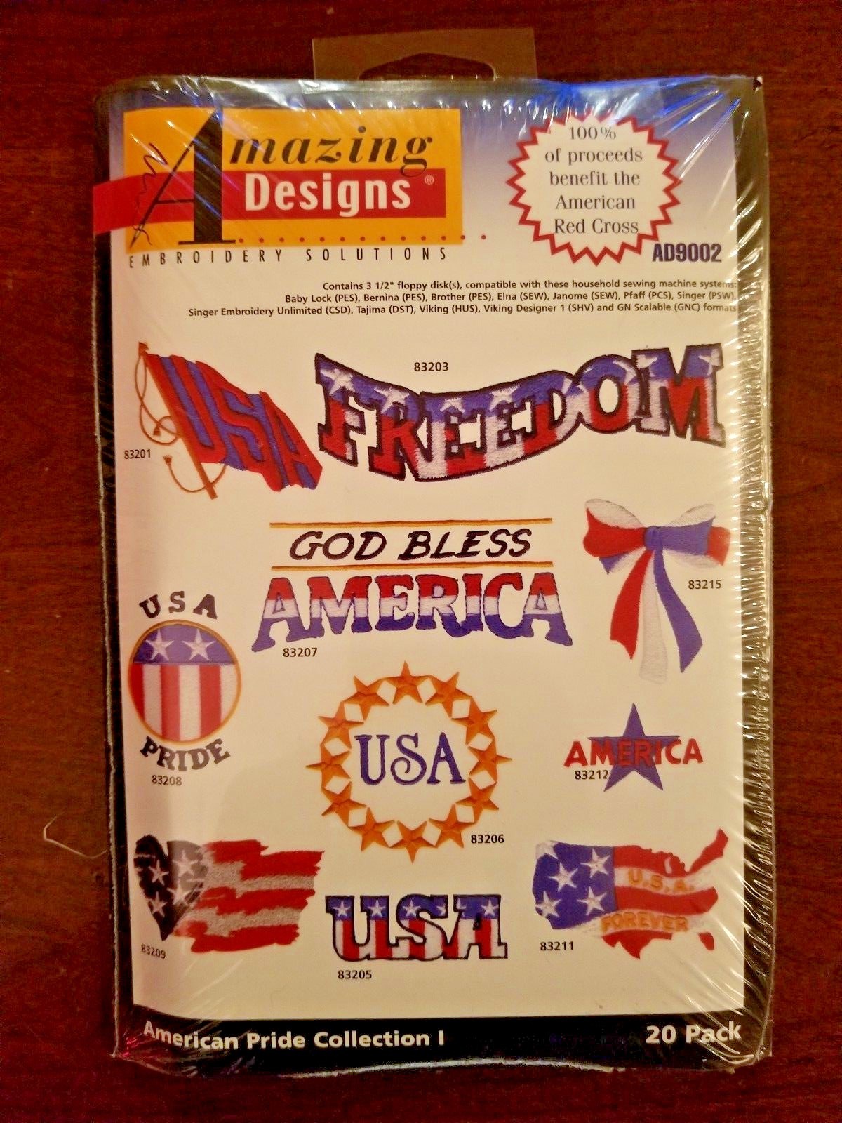 Amazing Designs Great Notions Embroidery Solutions Disks, Americana eBay