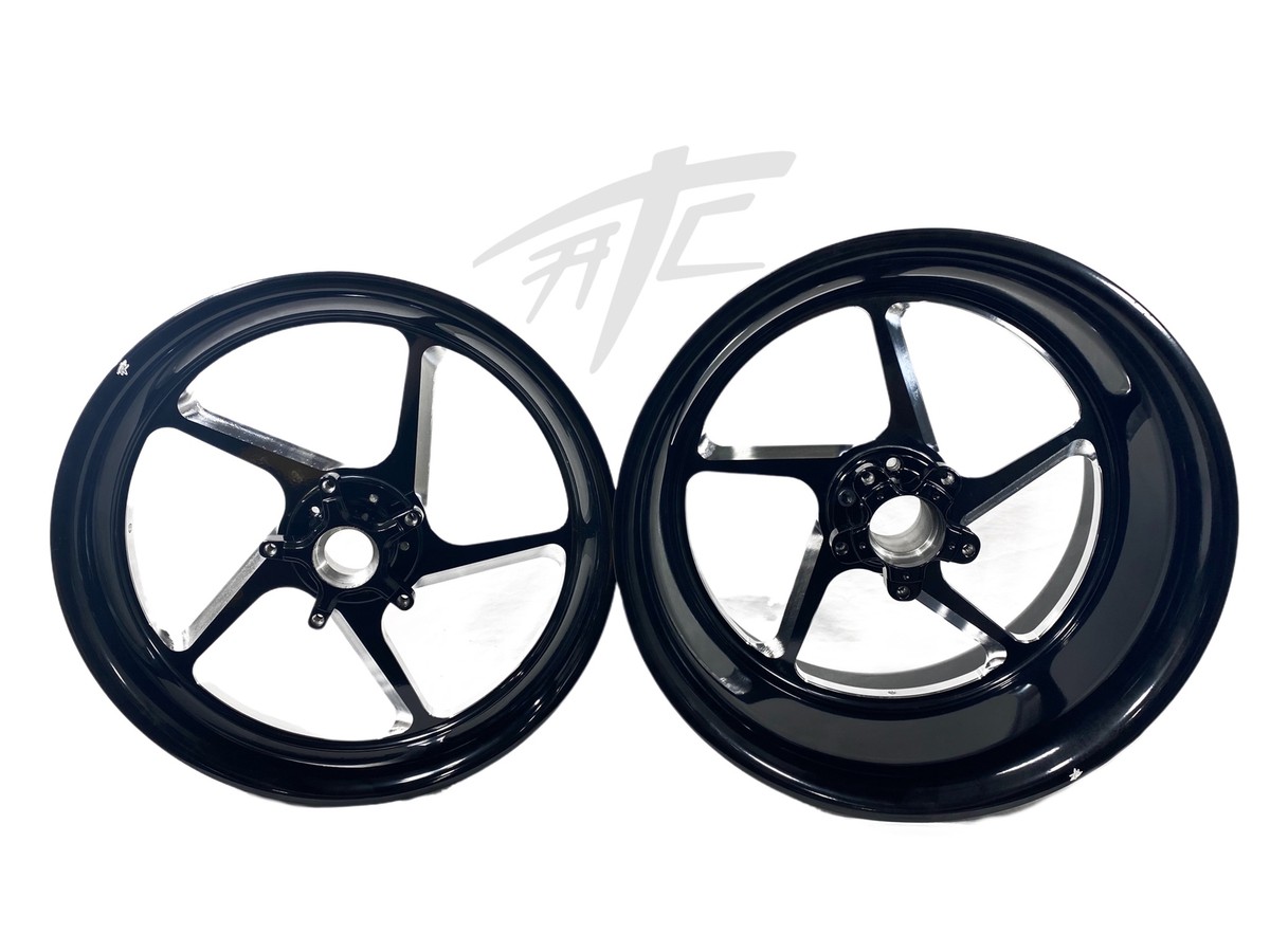 HAYABUSA STOCK SIZE BLACK CONTRAST CUT JEDI WHEELS 01-08 SUZUKI