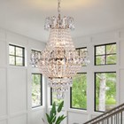 Modern K9 Gold Crystal Chandelier Luxury Large Ceiling Pendant Light Fixtures