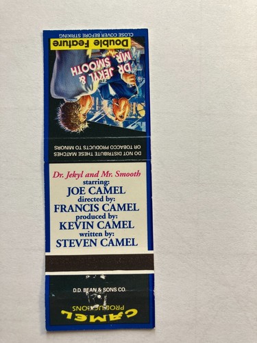 1992 Camel Promo Matchbook Cover - Camel Productions Dr. Jekyl & Mr. Smooth - Picture 2 of 4