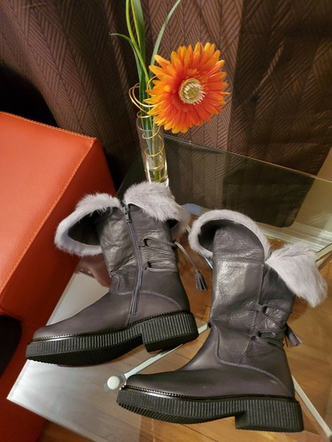 New Elena Real Fur Calf Boots | eBay