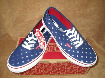 vans authentic red blue