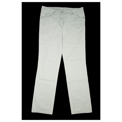 Gerry Weber Irina Womens Jeans Trousers Stretch Summer Straight 38 W30 L32 Grey Top
