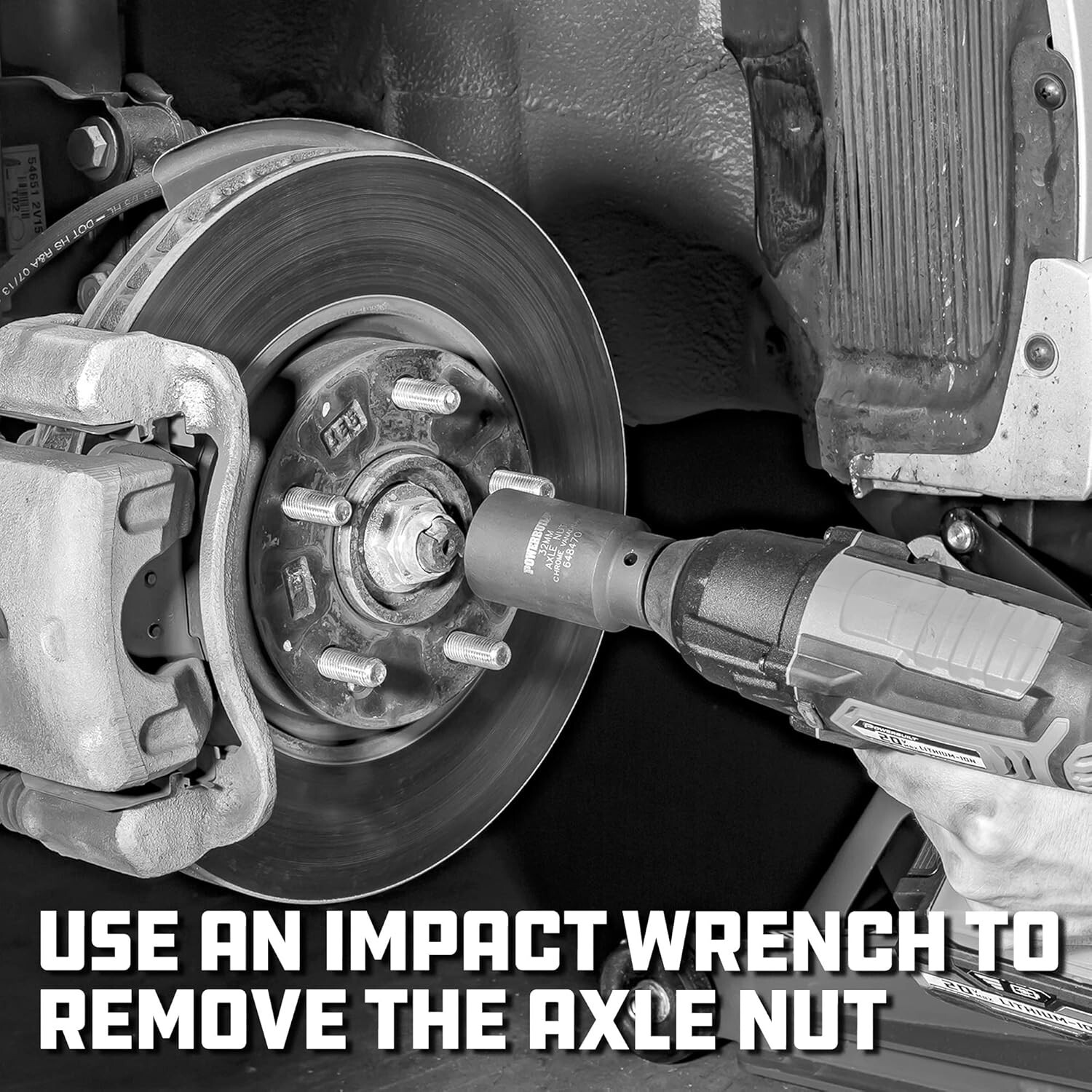 4 PC Impact Sockets Set Axle Nut Removal Wheel Bearing Replaces Wrench Hand Tool