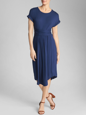 Gap Short-Sleeve Wrap Dress, Size M 