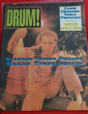 Drum! Magazine Sept/Oct. 1993 Simon Phillips Bozzio Castronovo Zakir Husain