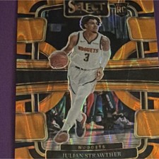 Panini 2023-24 Select Prizm Rookie Julian Strawther #78 Concourse Denver Nuggets