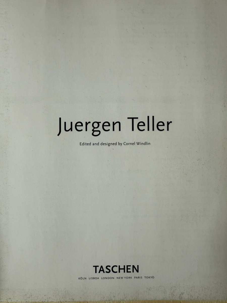 juergen teller Photography book 1996 Taschen Hardcover | eBay