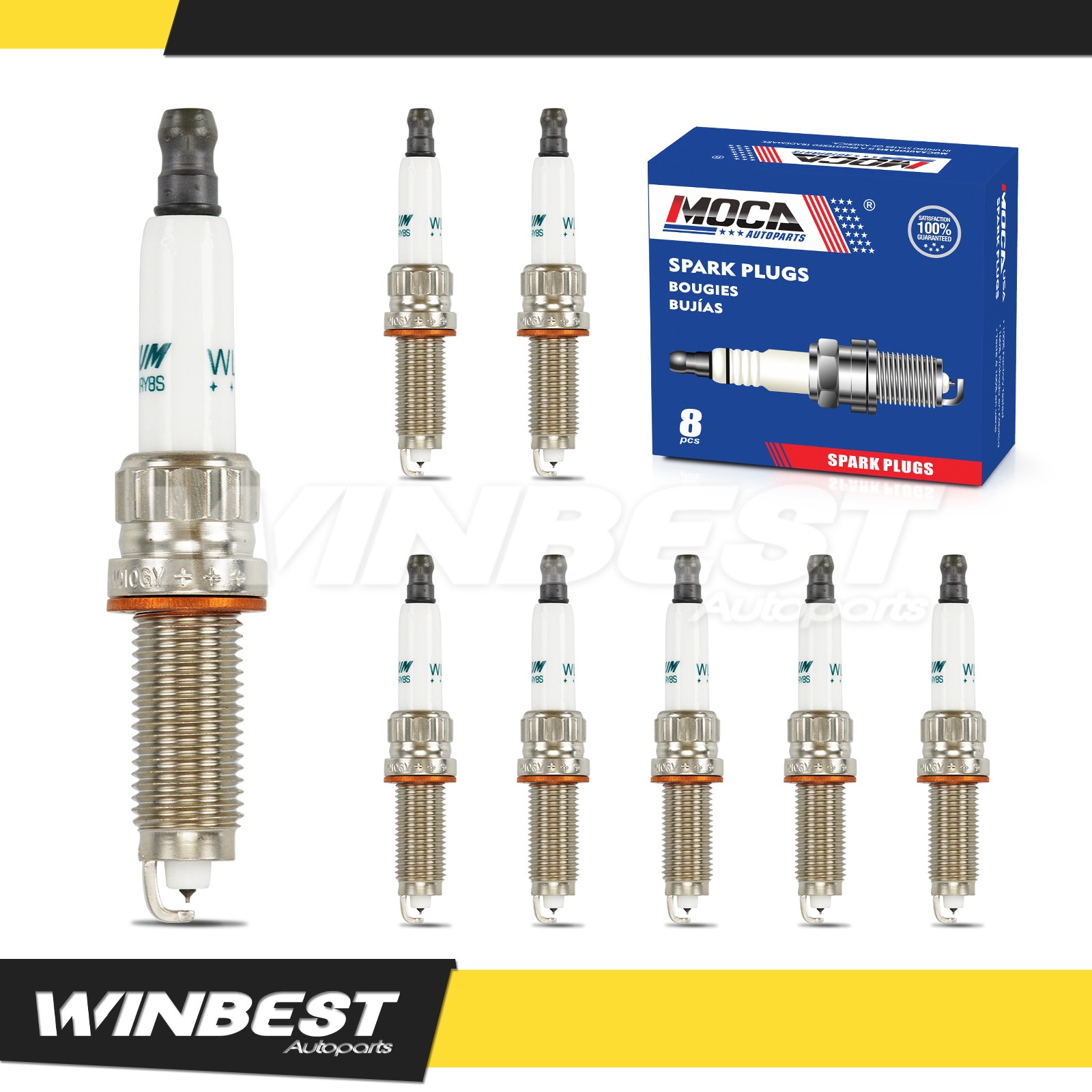 8x Spark Plugs for BMW 10-18 X5 X6 M6 550i 650i 750i xDrive Alpina B7 4.4L New