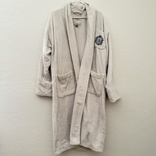 Vintage Victoria  s Secret Country Cotton Terry Robe Crest White M/L Made Turkey