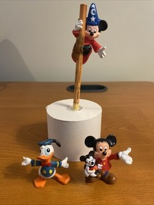 Lot Of 3 Disney Applause PVC Figurines & Pencil Mickey Mouse & Donald Duck