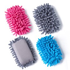 Microfiber Shag Whiteboard Eraser Washable Dry Board Cleaner Blue 4 PCS School