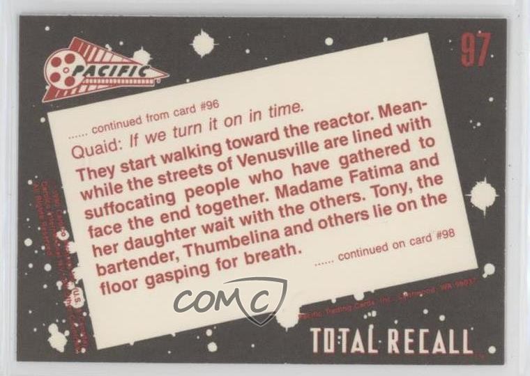 1990 Pacific Total Recall Time is Running Out 97 1i8 eBay