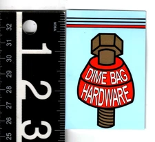 Dime Bag Hardware Sticker 3 in x 2 in Multicolor Skateboard Decal