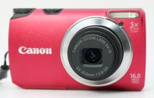 Canon PowerShot A3300 IS 16MP HD Digital Camera Red 5x Zoom Tested
