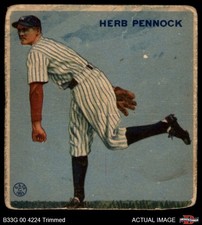 1933 Goudey #138 Herb Pennock Yankees HOF AUTHENTIC