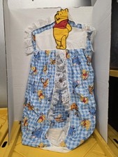 Vintage Disney Winnie-the-Pooh Blue Checkered Diaper Stacker Holder