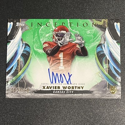 2024 Topps Inception Green Variation Xavier Worthy  On Card Auto 82 /150
