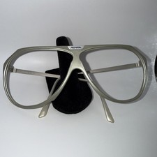 Vintage Alpina Pilot Sunglasses Silver Aviator Zyl With Metal Temples Mod Aero