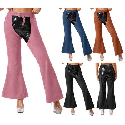 Frauen Vintage Western Cowgirl Chaps Hosen verstellbare Taille Reiten Motorrad