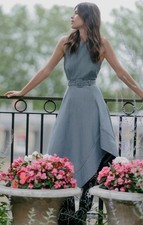 NEW Cinq A Sept Zelda Dress Light Indigo 0-8