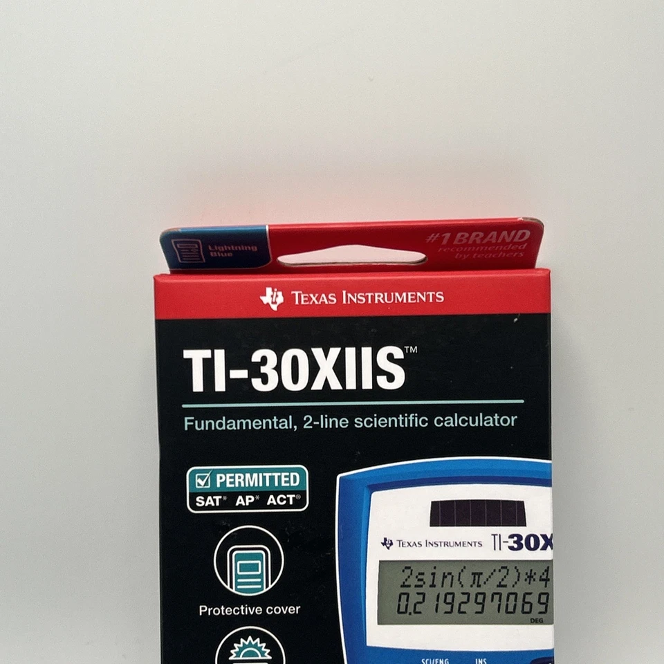 Texas Instruments 30XIIS Scientific Calculator Lightning Blue SAT & ACT Approved - Image 4 of 4