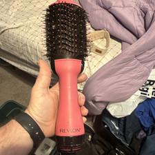 Revlon RVDR5222 Pink Black Brush Dryer Adjustable Heat Cool Tip 3 Speeds