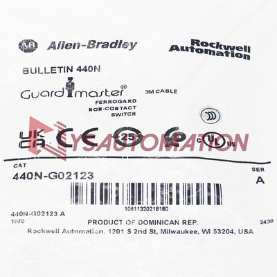 Genuine Allen-Bradley 440N-G02123 Non-Contact Safety Switch 440N-G02123 Free Tax