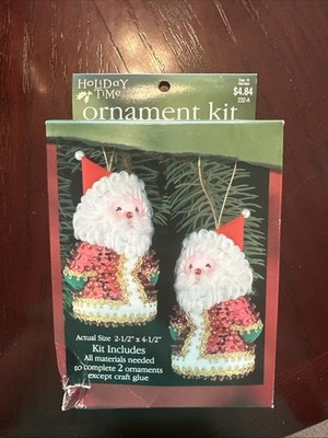 Holiday Time #232-A MR. CLAUS Santa Sequin Bead Vintage Christmas Ornament Kit
