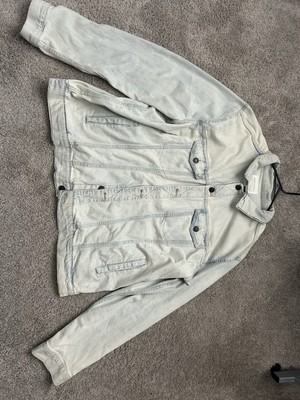 Aeropostale Trucker Jacket Light Wash Denim Jean Type 3 Hipster Men's Medium