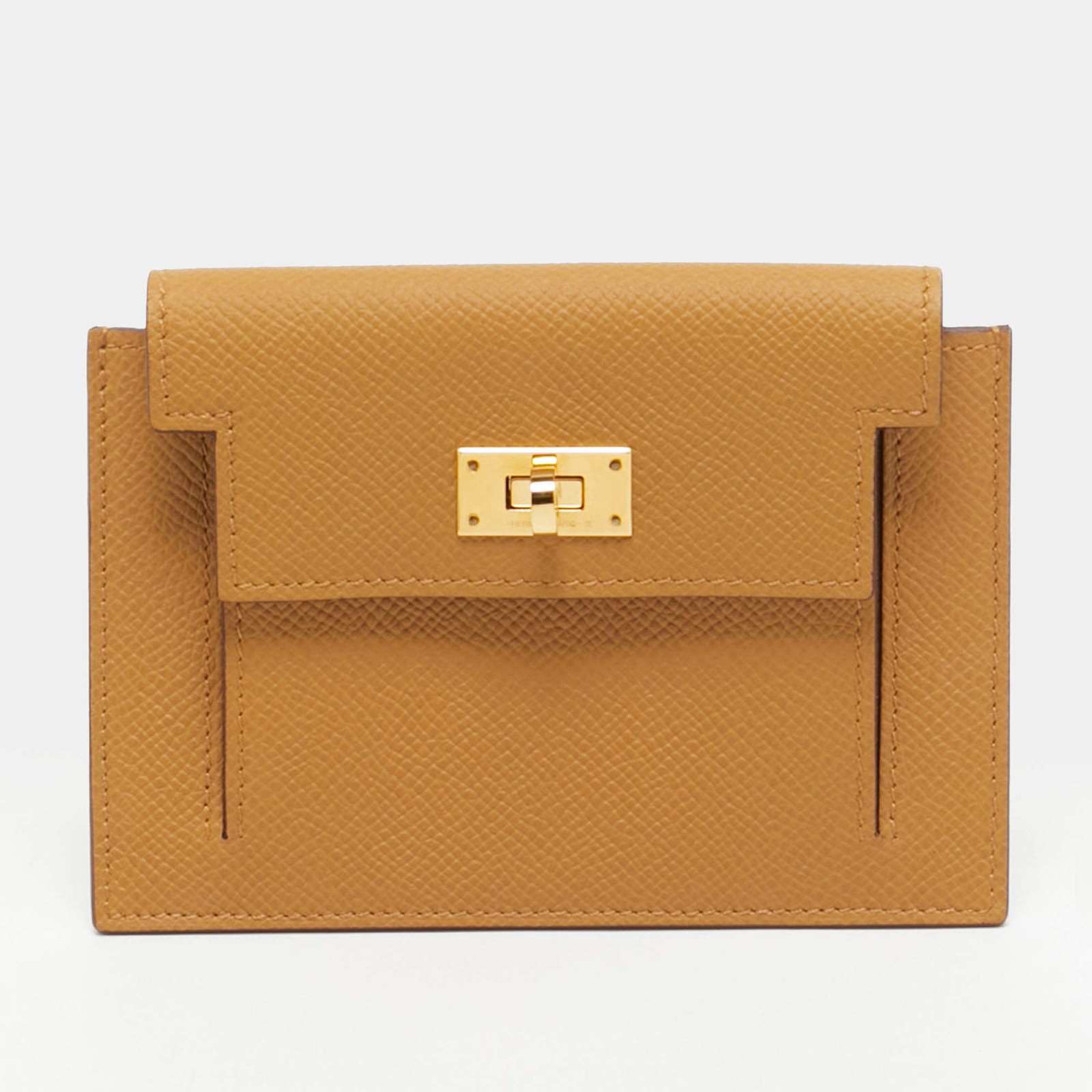Hermes Kelly Pocket Sesame Epsom Leather Compact Wallet