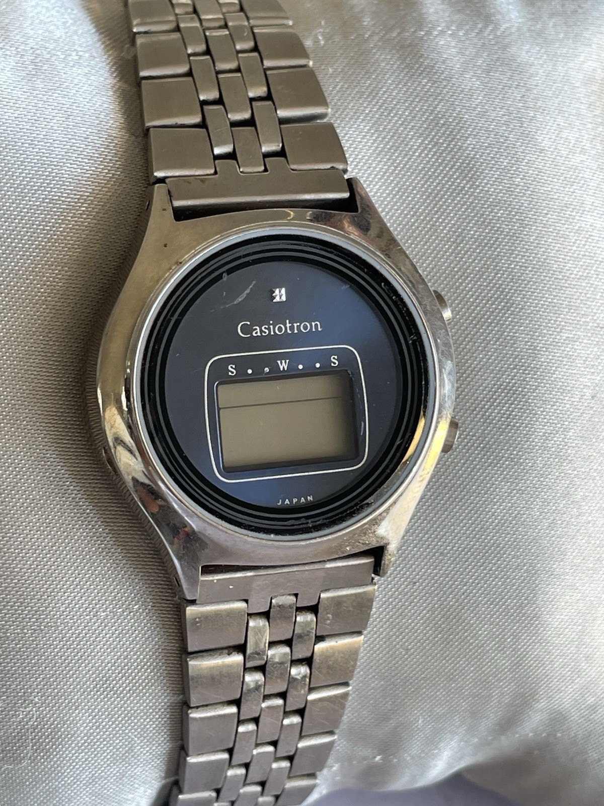 Vintage Casio Casiotron Digital Watch – Japan – Early Stainless Steel Model