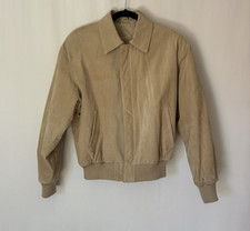 Preston & York Bomber Jacket XS Womens Tan Le...