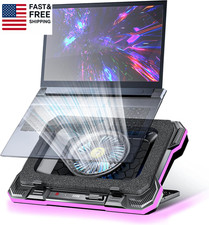 Gaming Laptop Cooling Pad with Powerful Cooler Fans, RGB Lighting and Phone Hold