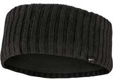 Nike Adult Knit Fleece Lined Headband Black New With tags