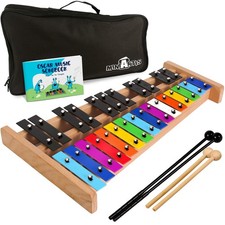 Glockenspiel Xylophone  Full Size Glockenspiel Xylophone 27 Note Colorful Me...