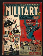 Military Comics #2 VG- 2nd Blackhawk Miss America Death Patrol & Blue Tracer War