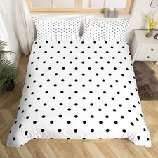 Polka Dots Duvet Cover King Size Boys Girls King No Comforter White Black